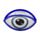 Sponka do vlasů - skřipec - Evil Eye - Boží oko - oválné