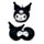 Cestovní polštář a maska na oči Relaxeazzz - Hello Kitty Kuromi
