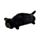 Penál - plyš - Lucky the Black Cat - Kočka