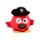 Plyšová mačkací hračka antistres - Queasy Squeezies - Pirát Jolly Rogers