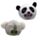 Plyšová mačkací hračka antistres - Queasy Squeezies - Adoramals- Panda a Koala