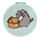 Kompaktní zrcátko - vánoční - Kočka Pusheen