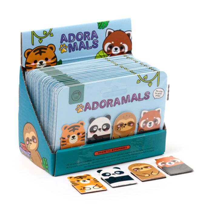 Záložka do knihy - magnetická - sada - Zvířátka Adoramals