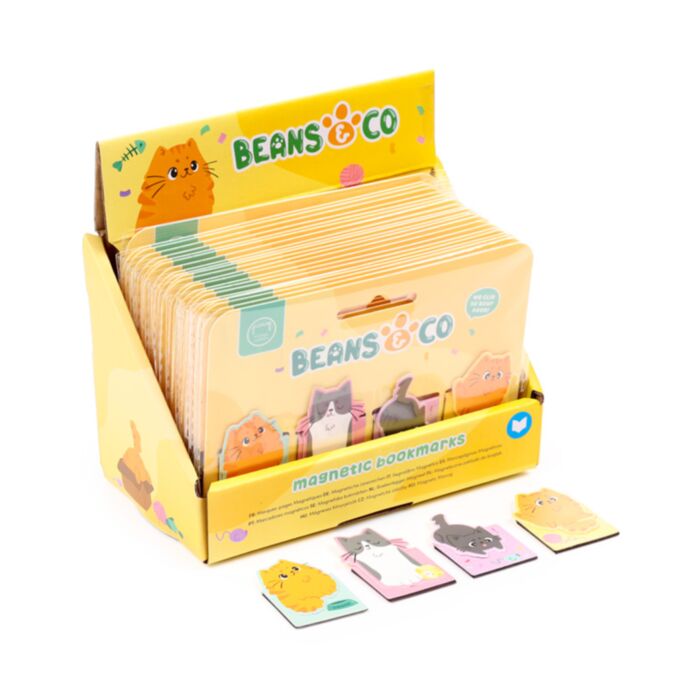 Záložka do knihy - magnetická - sada - Kočka Beans & Co