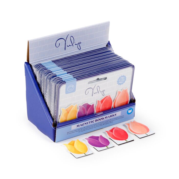 Záložka do knihy - magnetická - sada - Tulips - Tulipán