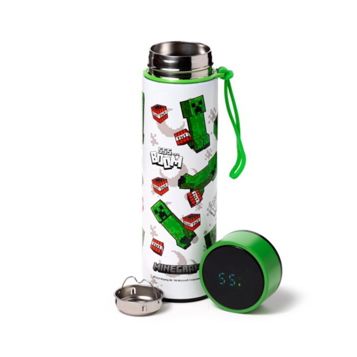 Nerezová termoláhev s digitálním teploměrem 450ml - Minecraft SSS