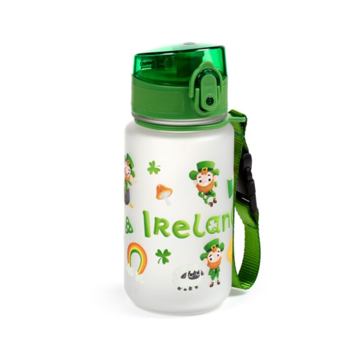 Nerozbitná plastová dětská láhev s víčkem 350ml - Luck of the Irish - Skřítek Leprechaun