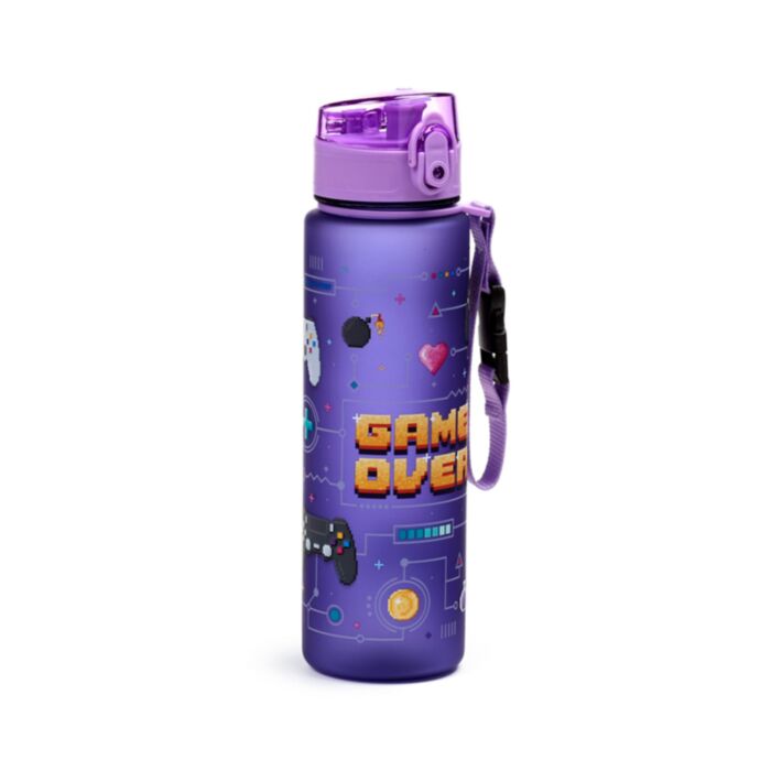Nerozbitná plastová láhev s víčkem 600ml - Game Over