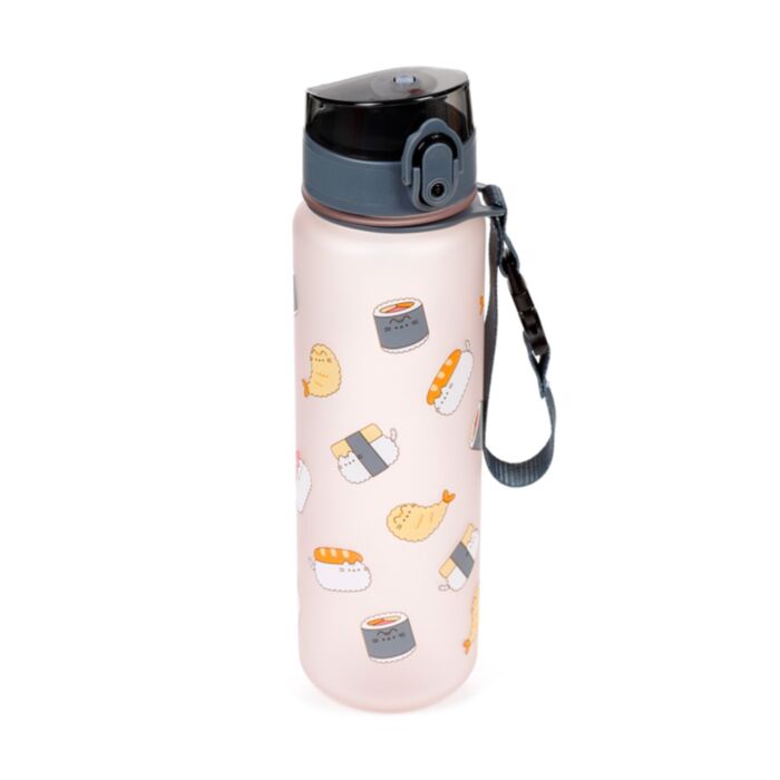 Nerozbitná plastová láhev s víčkem 600ml - Kočka Pusheen - Sushi Club