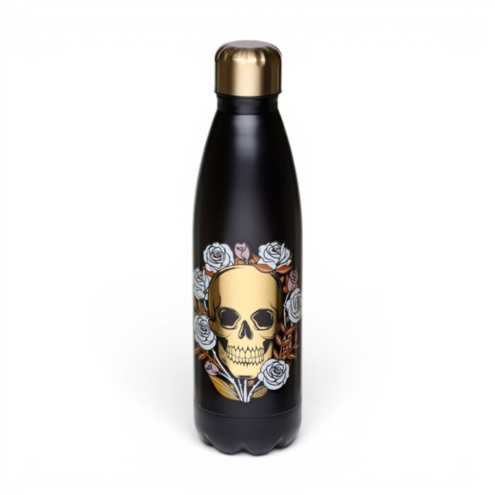 Nerezová termoláhev 500ml - Lebka a růže