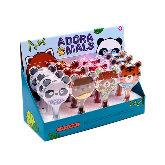 Kartáč na vlasy - glitter - Zvířátka Adoramals