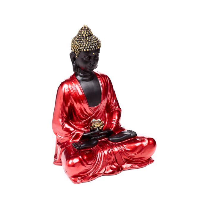 Dekorace - soška - Thai Buddha - kompletace - červeno černo zlatá