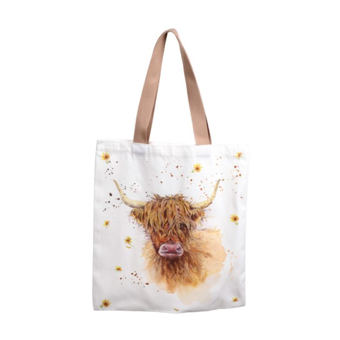 Látková taška - Kráva Highland Coo - Jan Pashley