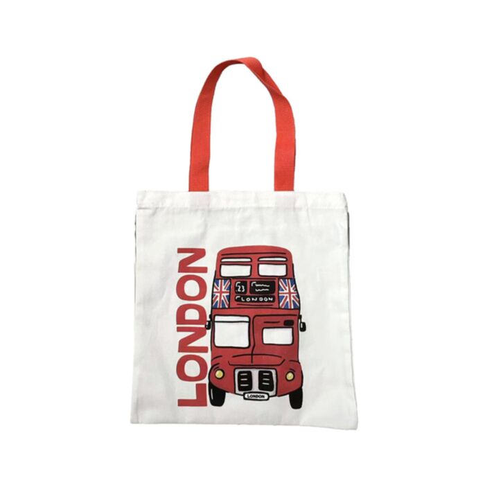 Látková taška - London Souvenir - Londýn - červený autobus