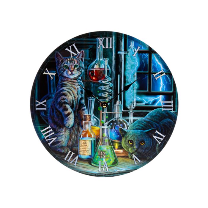Nástěnné hodiny - Kočka - Jekyll a Hyde - desing Lisa Parker