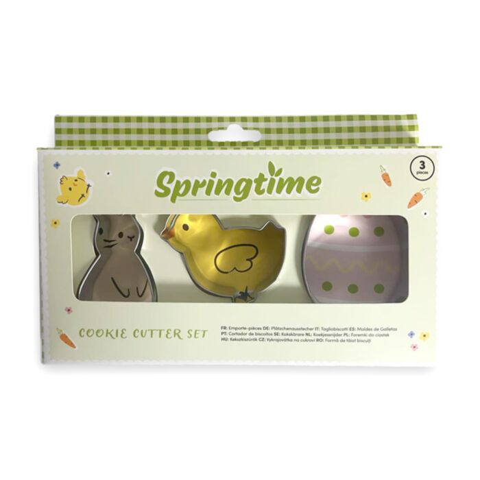 Vykrajovátko na cukrový - sada 3 ks - Springtime - Králík Bunny , kuřátko, vajíčko