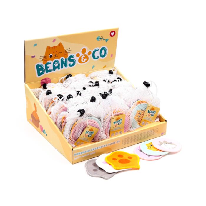 Sada 6 znovupoužitelných čisticích tamponů - Kočka Beans & Co