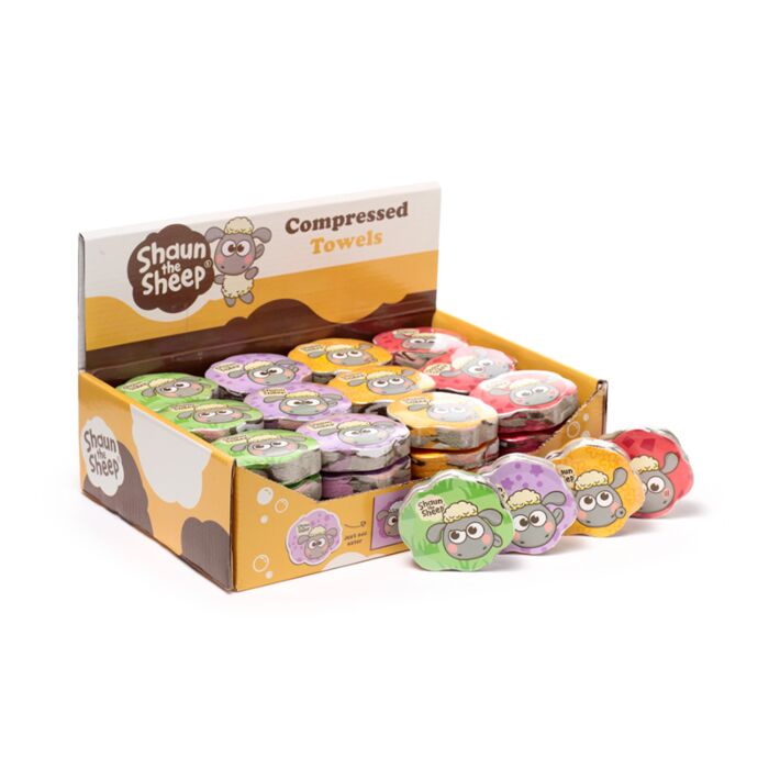 Stlačený cestovní ručník - Ovečka Shaun -Kawaii Cute