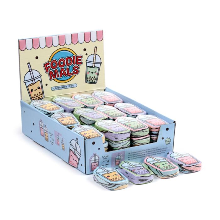 Stlačený cestovní ručník - Foodiemals- Bubble Tea