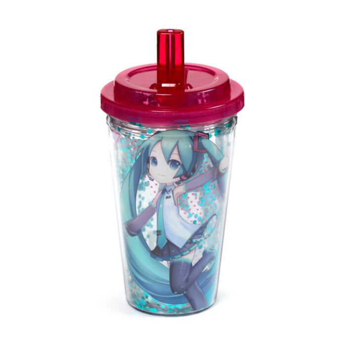 Kelímek - brčko - víčko - Hatsune Miku 