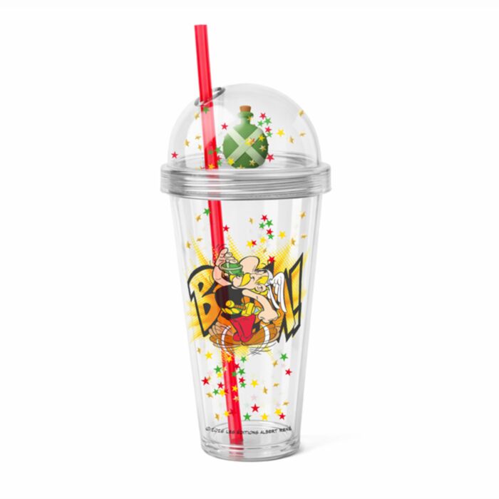 Kelímek - brčko - víčko - ozdoby - Asterix - Kouzelný lektvar