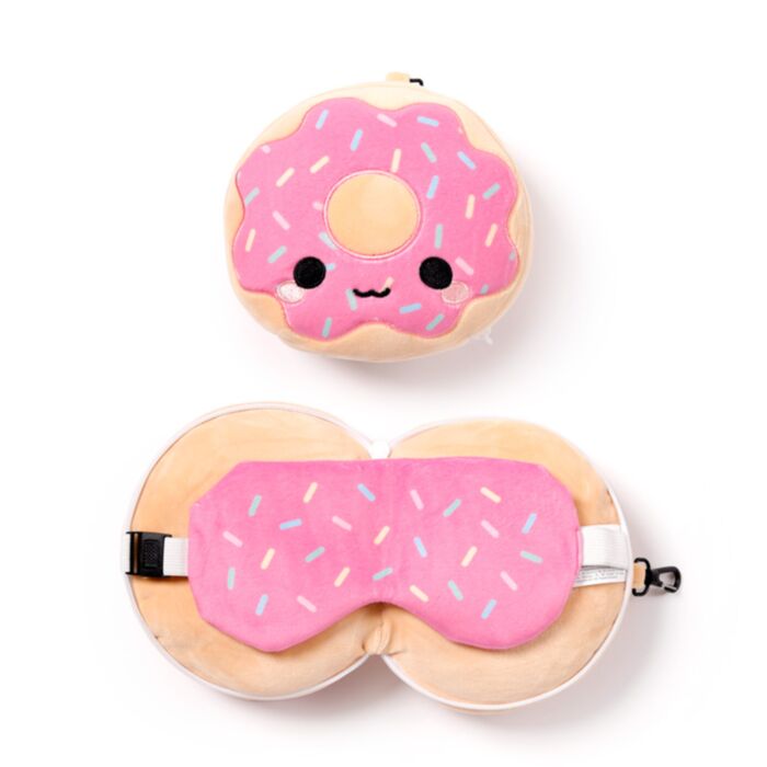Cestovní polštář a maska na oči Relaxeazzz-Adorasnacks - Donut