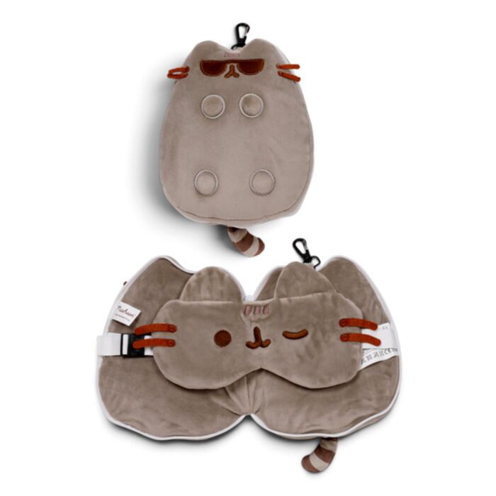 Cestovní polštář a maska na oči Relaxeazzz - Kočka Pusheen - sluneční brýle