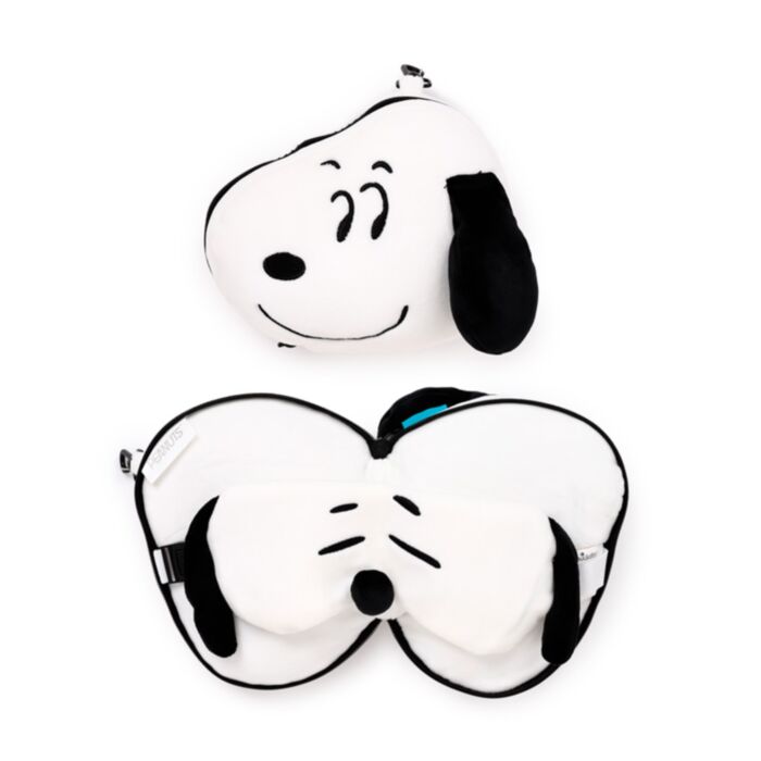 Cestovní polštář a maska na oči Relaxeazzz - Peanuts Snoopy & Woodstock