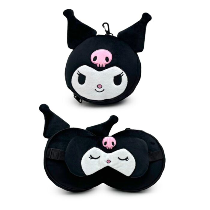 Cestovní polštář a maska na oči Relaxeazzz - Hello Kitty Kuromi
