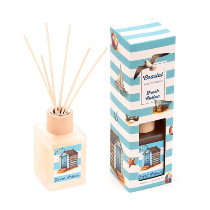 Tyčinkový difuzér 100ml - Coastal - Pobřeží - moře - bavlna