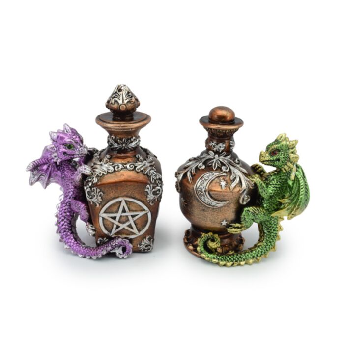 Dekorace - soška - Elements - Malý dráček s lahvičkou magického lektvaru