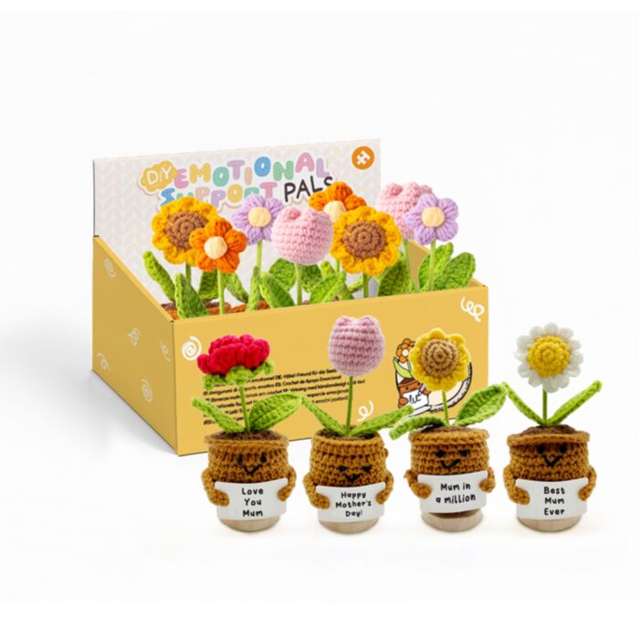 Emoční postavička - háčkovaná - Květina - Mother's Day