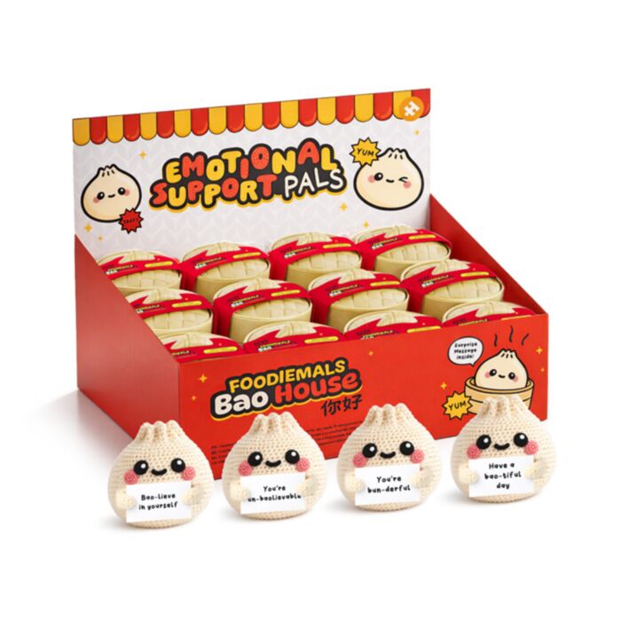 Emoční postavička - háčkovaná - Foodiemals - Bao House Bao Bun - překvapení