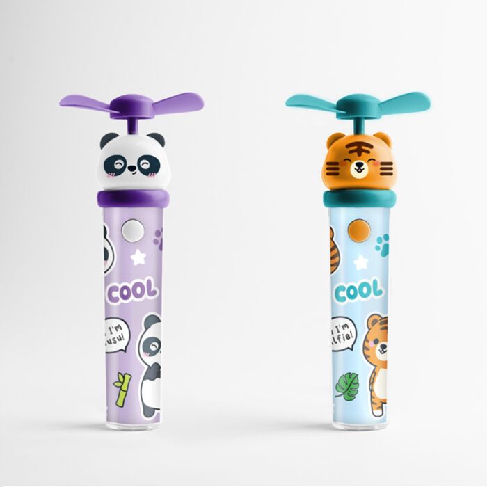 Dětský větráček - mini - USB - Adoramals - Zvířátka-Tygr a panda