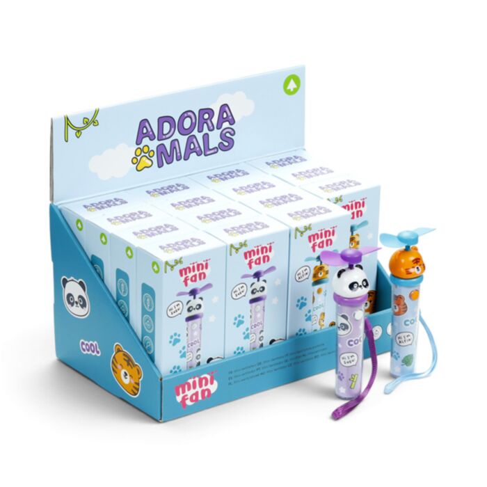 Dětský větráček - mini - USB - Adoramals - Zvířátka-Tygr a panda