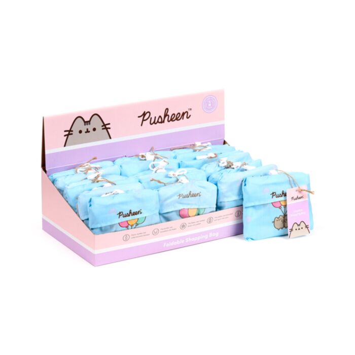 Skládací nákupní taška - Kočka Pusheen - balónky