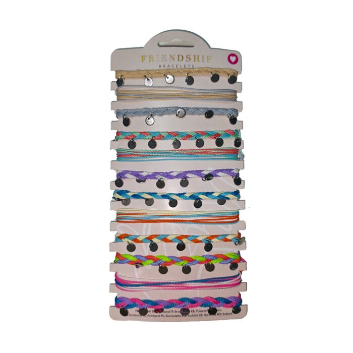 Náramek - tkaný a pletený - přívěsky