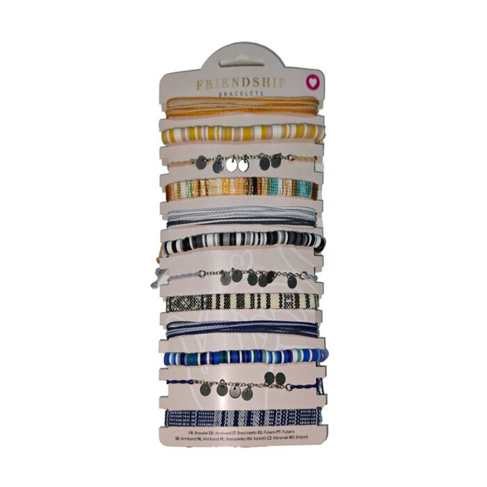 Náramek - tkaný - přívěšky