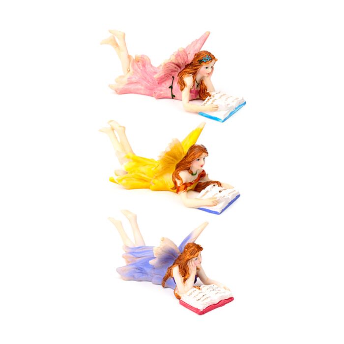 Dekorace - soška - Květinová víla  -Kniha