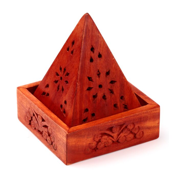 Krabička - vonné tyčinky- mangové dřevo - pyramida - Květiny