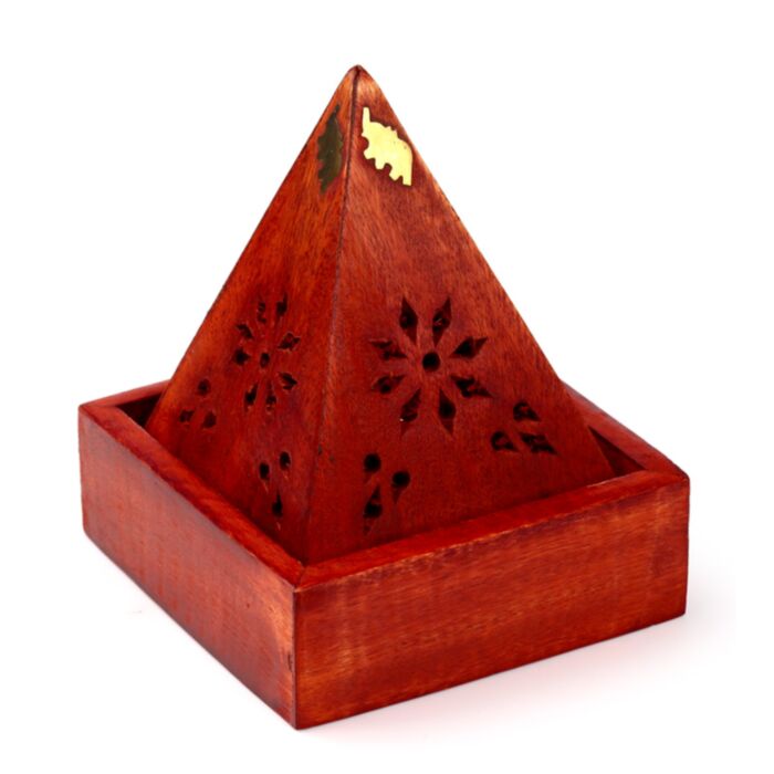 Krabička - vonné kužely - mangové dřevo -pyramida -Slon
