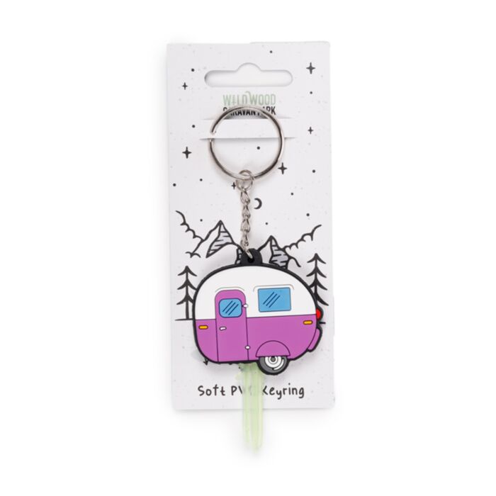 Klíčenka - PVC - Karavan fialový