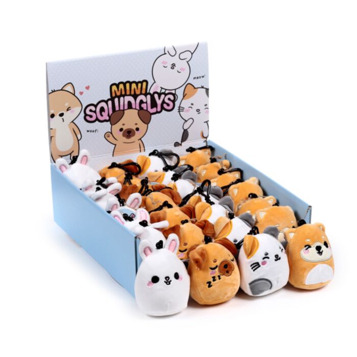 Klíčenka - plyšová - mini - Squidglys Adoramals -Domácí zvířátka