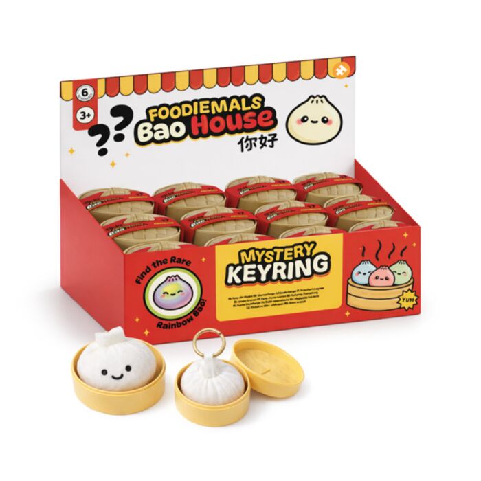 Klíčenka - Foodiemals - Bao House Bao Bun - Blind Box - včetně duhové barvy