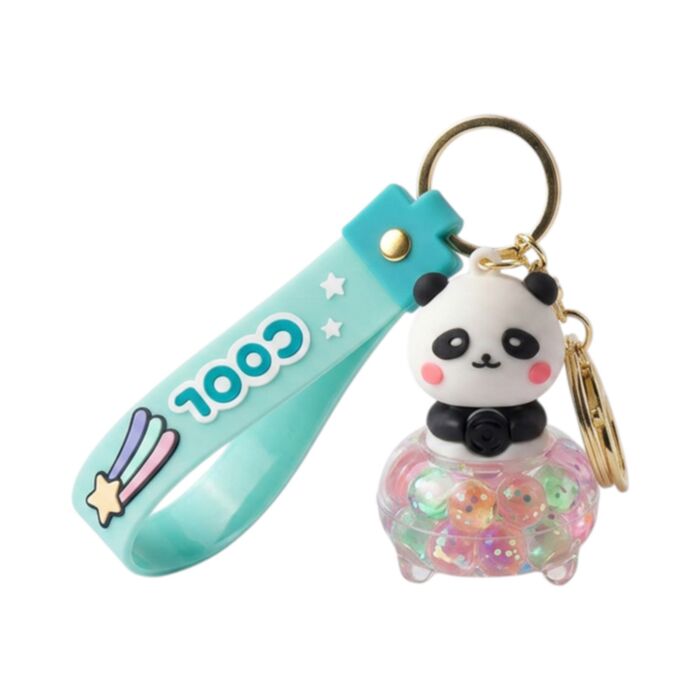 Přívěsek na klíče a tašku s pohyblivou tekutinou - QuirKeys - Panda 