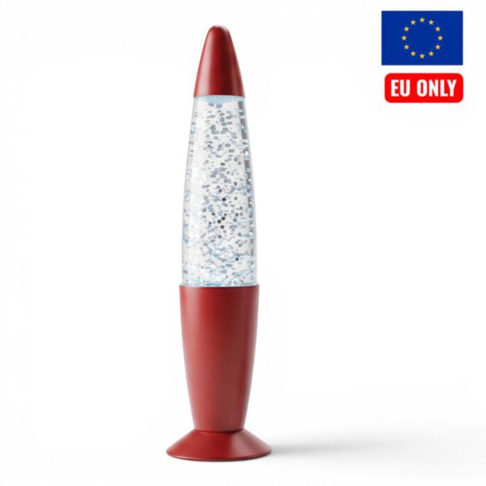 Glitter lampa - měnící se barvy - USB - Červená