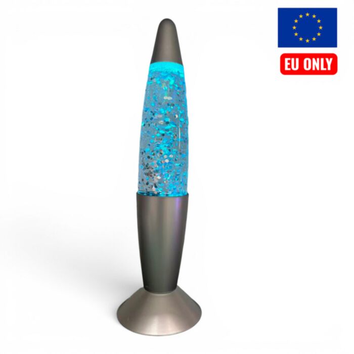 Glitter lampa - měnící se barvy - USB - Stříbrná 
