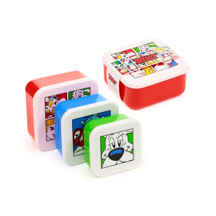 Svačinový box 3 ks - M/L/XL - Asterix, Obelix, Idefix (Dogmatix) 2025