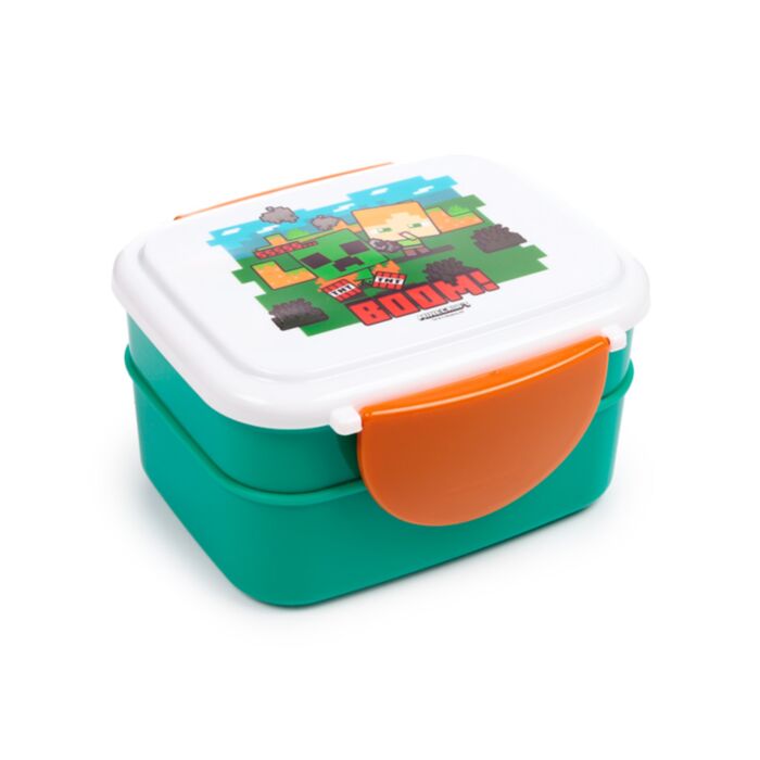 Svačinový box s příborem Bento box - Minecraft SSS - BOOM