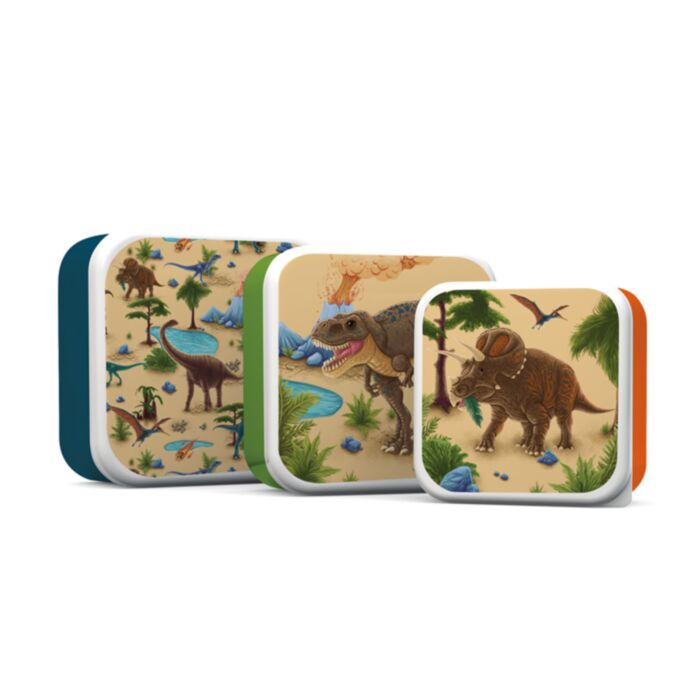 Svačinový box 3 ks - S/M/L - Dinosaurus